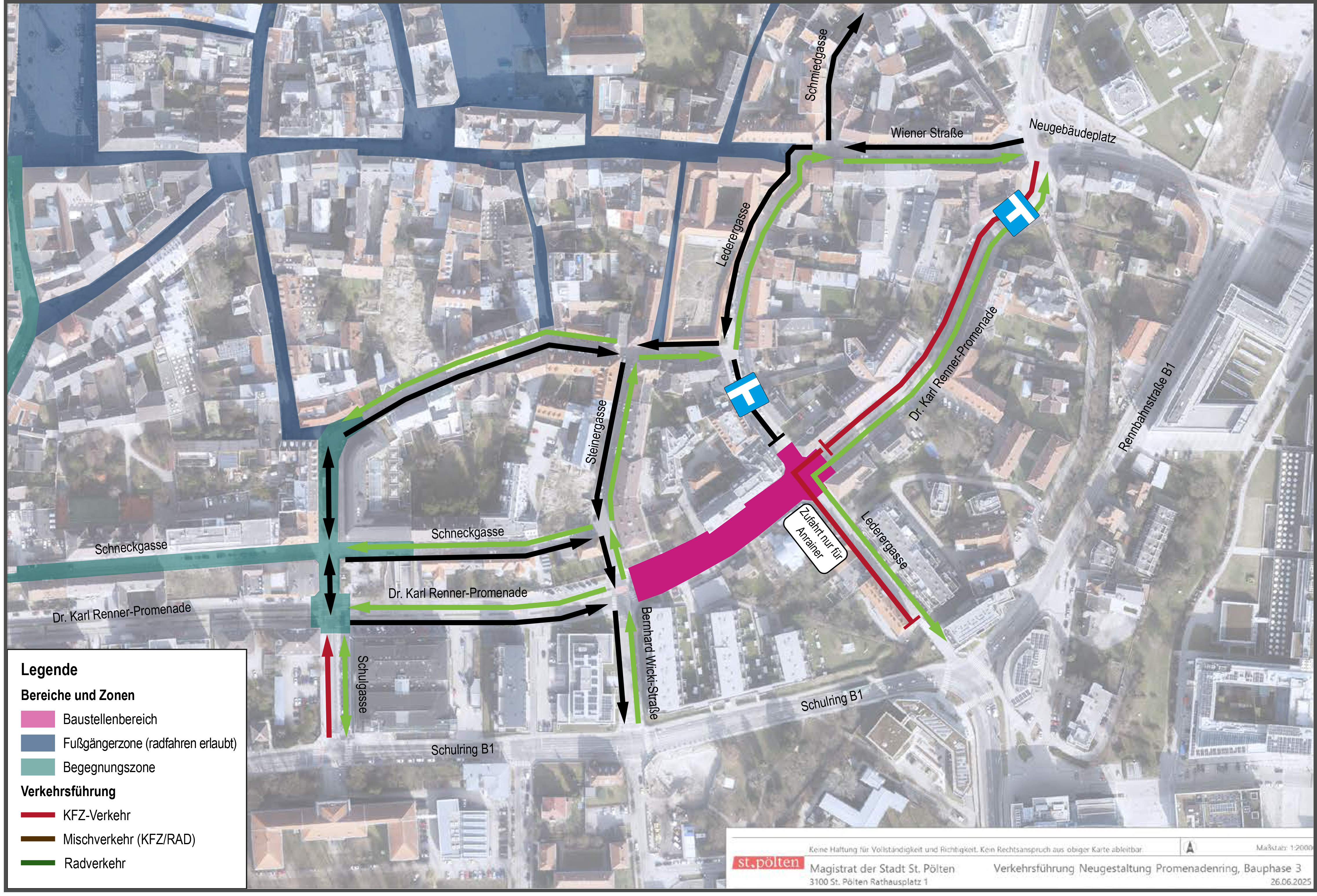Verkehrsorganisation Promenadenring Bauphase 3
